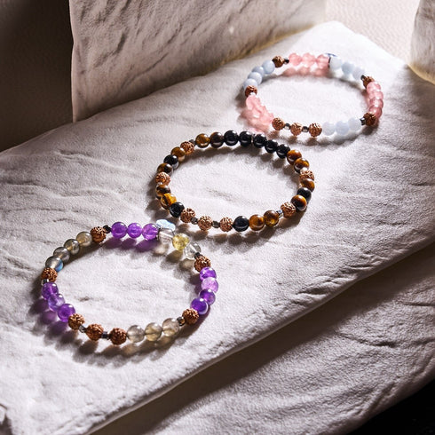Shaolin Monk | Gemstone Rudraksha |  Mala Bracelet